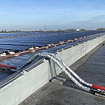 Hoe beveilig ik de brandscheiding op het dak voor een pv-installatie?