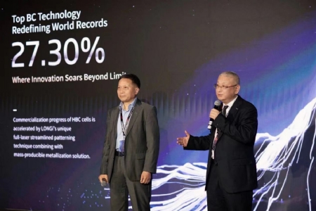 LONGi vestigt nieuw wereldrecord met 27,30% voor heterojunctie back contact cellen en doopt volgende generatie silicium Tera wafers om tot TaiRay Wafer